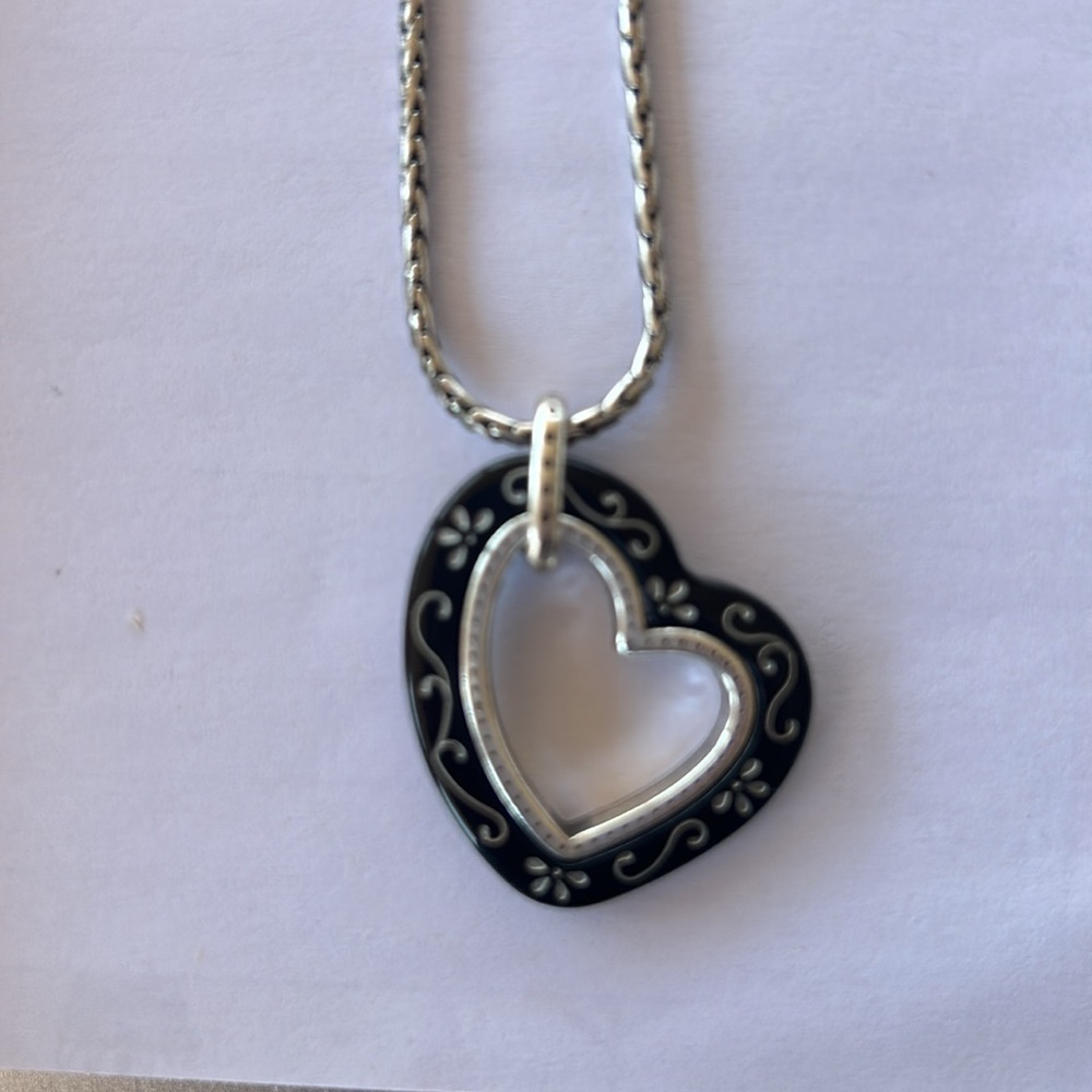 Brighton reversible, resin Heart Pendant Necklace